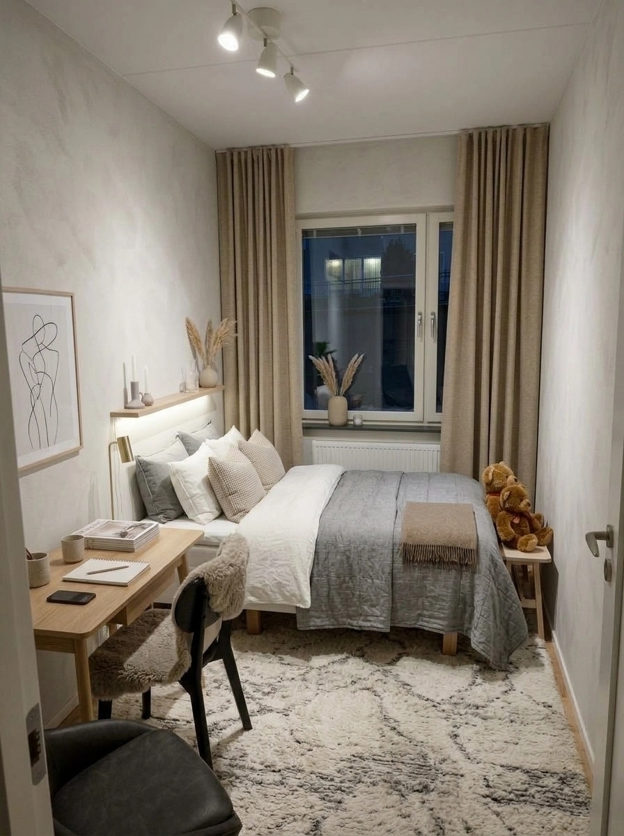 Interior design in Scandinavian style — Bedroom by GenRoom AI