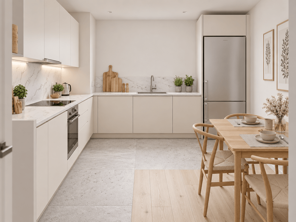 İç mekân tasarımı Scandinavian stili — Mutfak GenRoom AI
