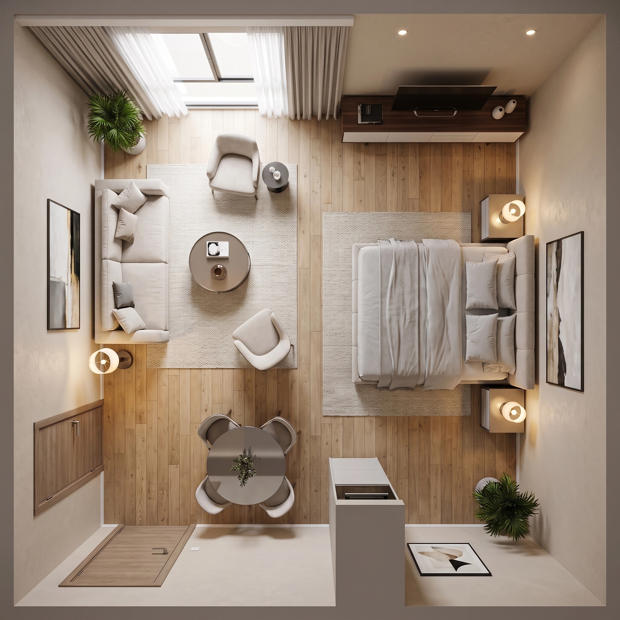 Interior design in Contemporary style — Living Room by GenRoom AI