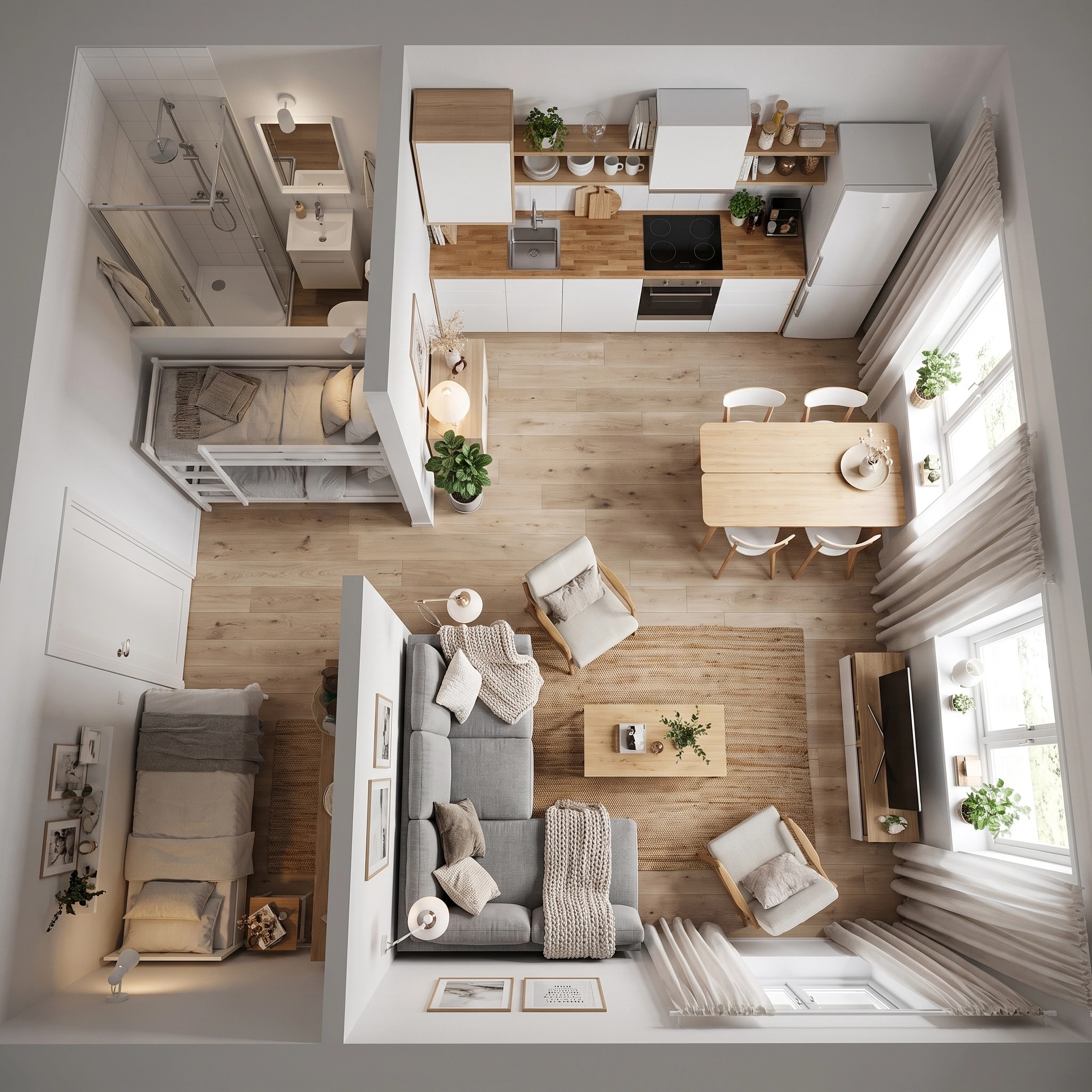 Scandinavian Living Room design — interior photo by GenRoom AI