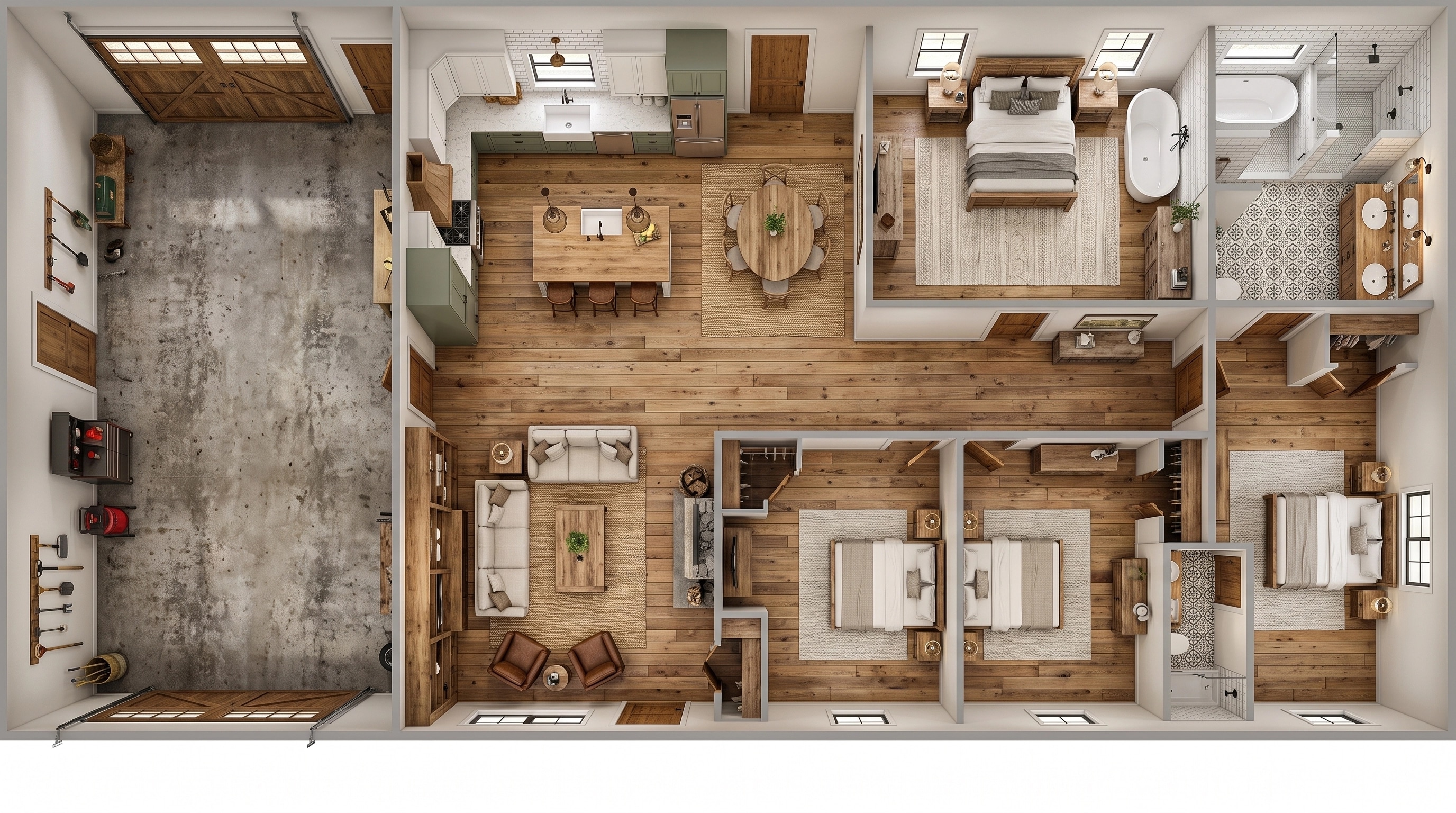 Modern Farmhouse Living Room design — interior photo by GenRoom AI