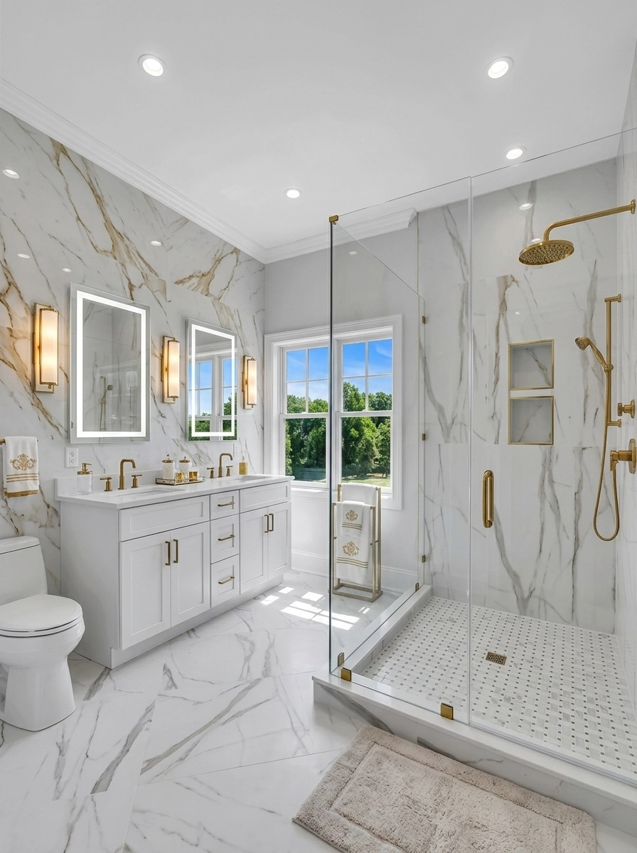 Interior design in Transitional style — Bathroom by GenRoom AI