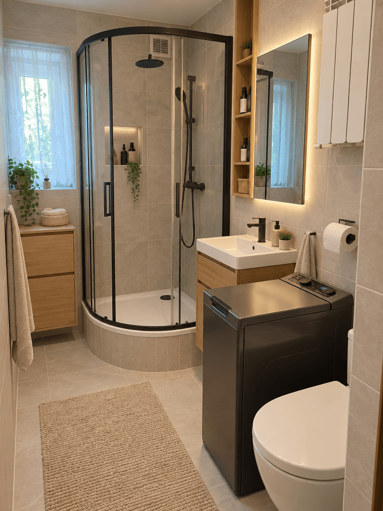 Bathroom interior in Minimalism style — photo by GenRoom AI