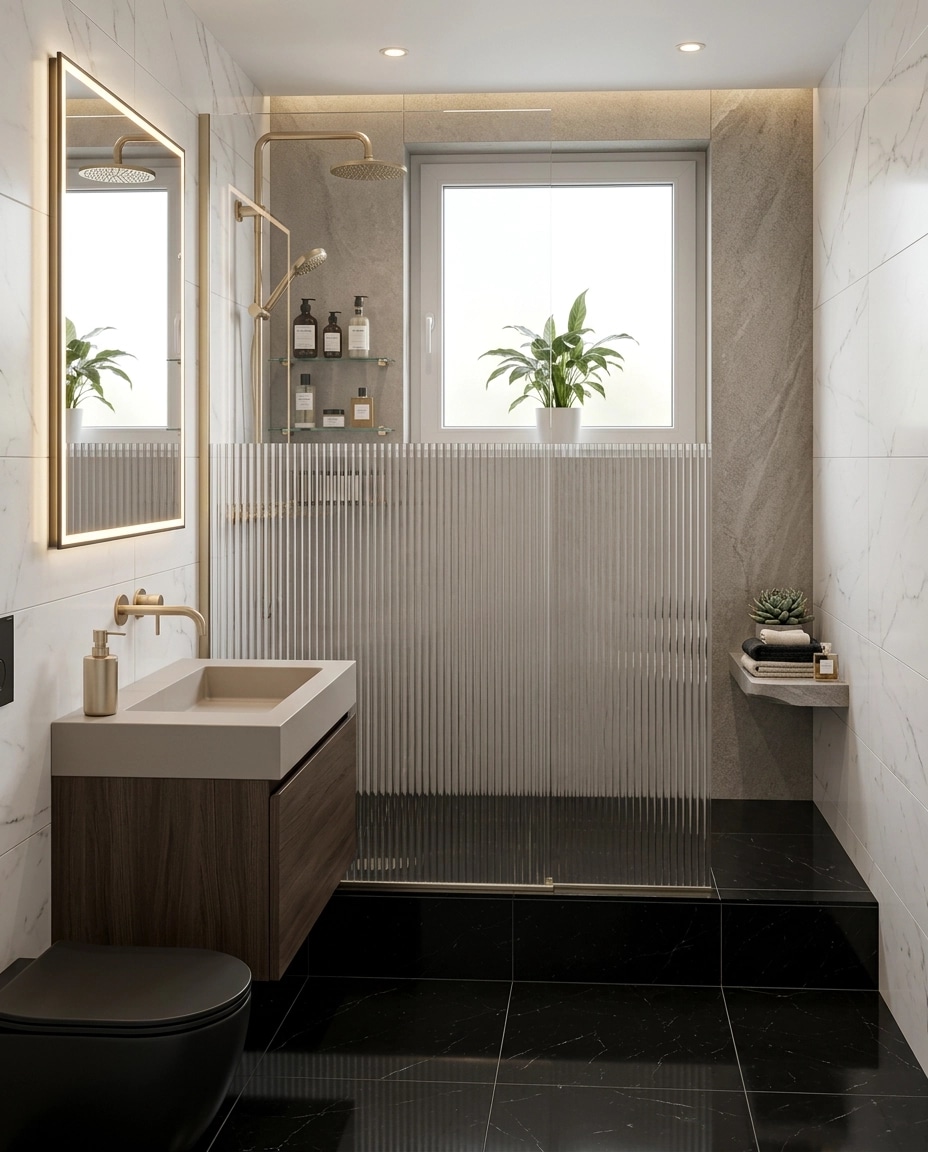Bathroom interior in Contemporary style — photo by GenRoom AI