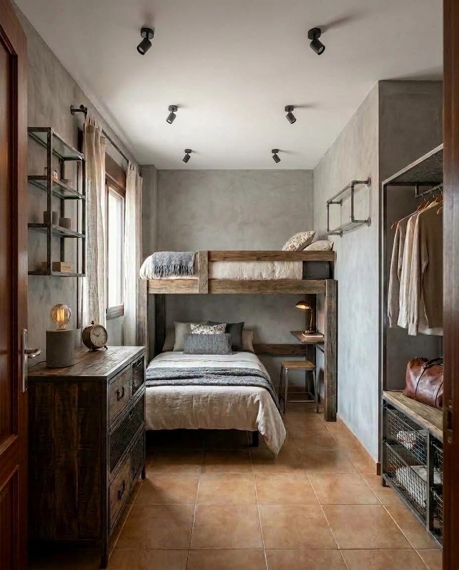 Design de interiores em estilo Loft / Industrial — Quarto por GenRoom AI