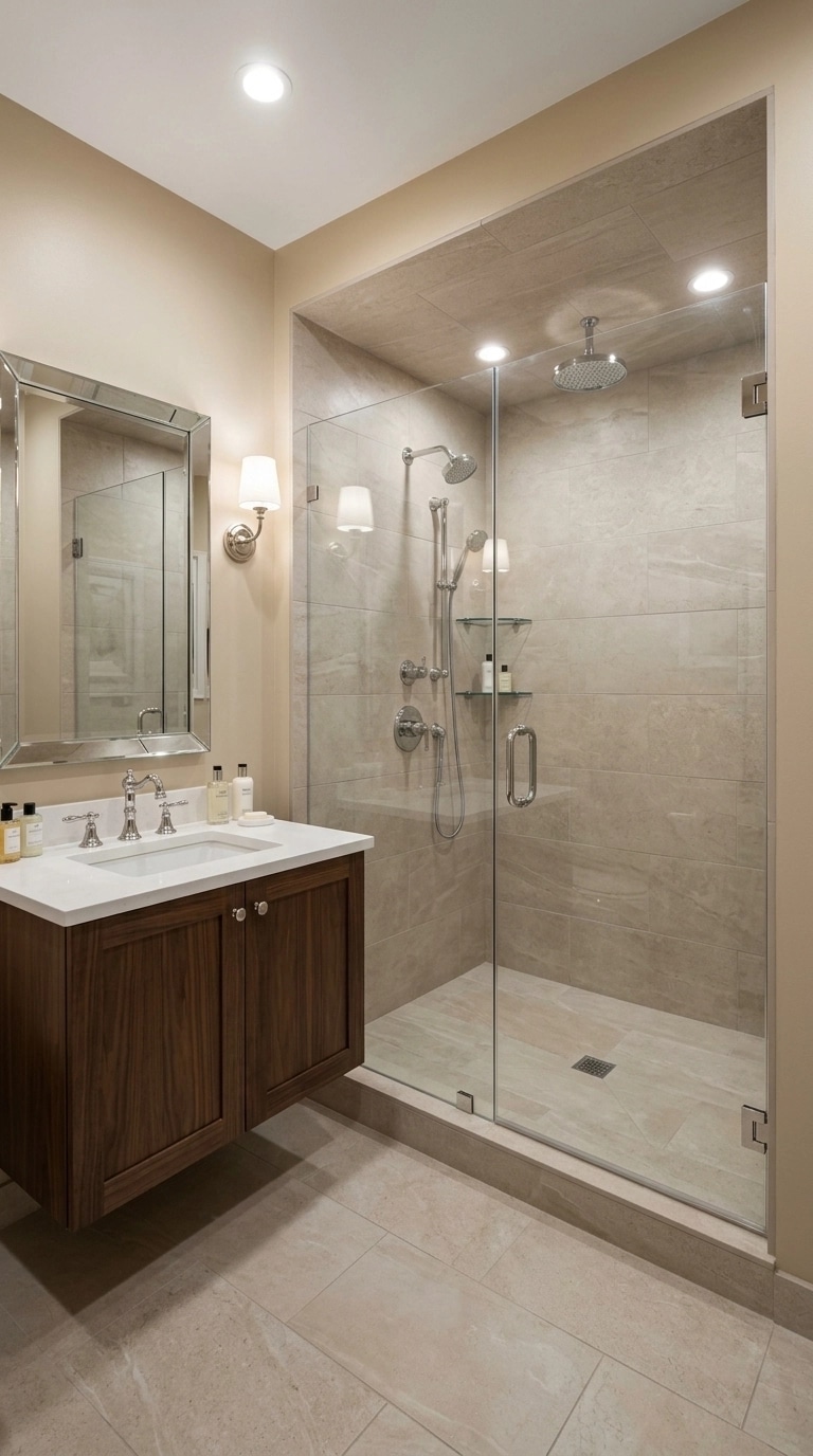Bathroom interior in Transitional style — photo by GenRoom AI
