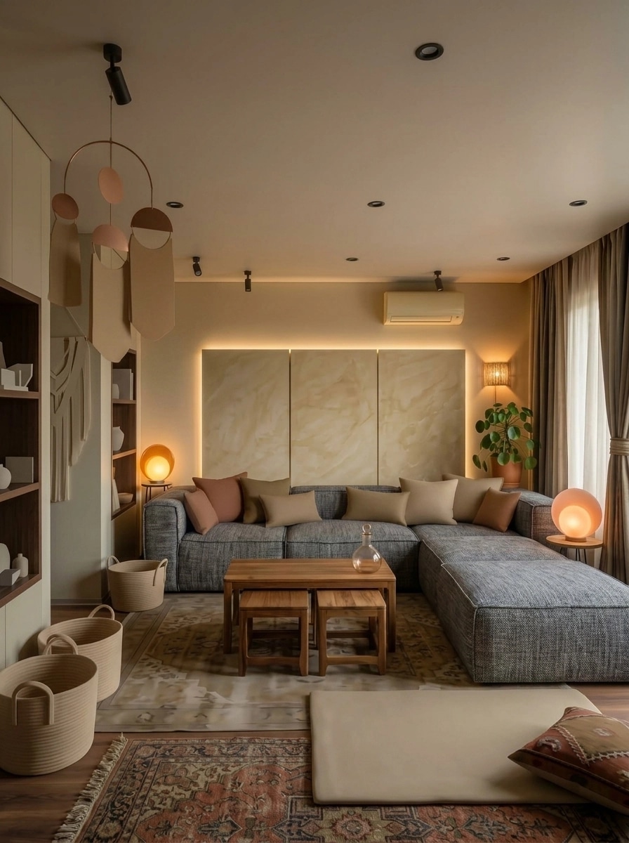 Interior design in Bohemian style — Living Room by GenRoom AI