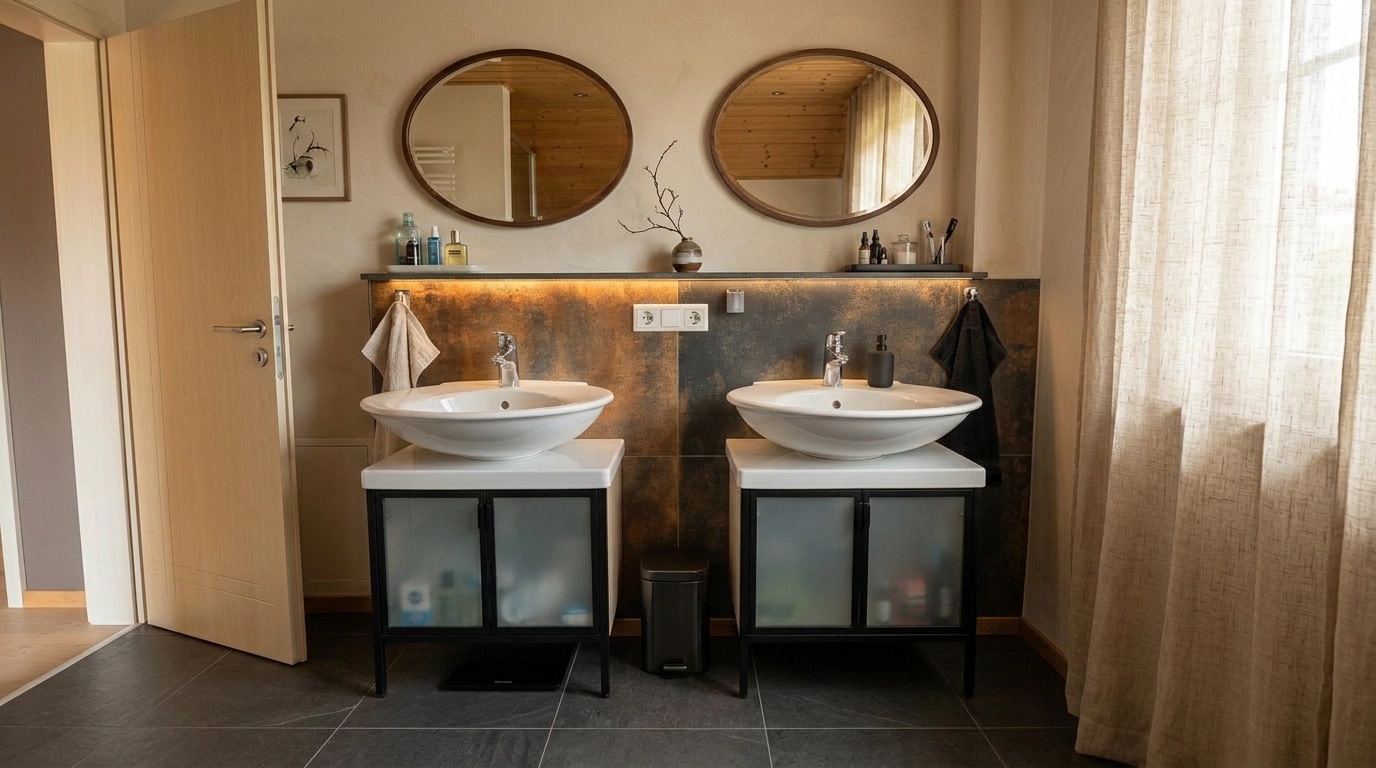 Interior design in Japandi style — Bathroom by GenRoom AI