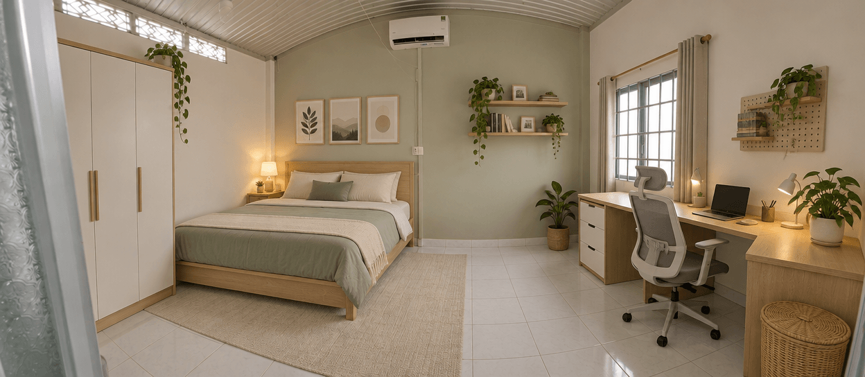 Scandinavian Bedroom design — interior photo by GenRoom AI