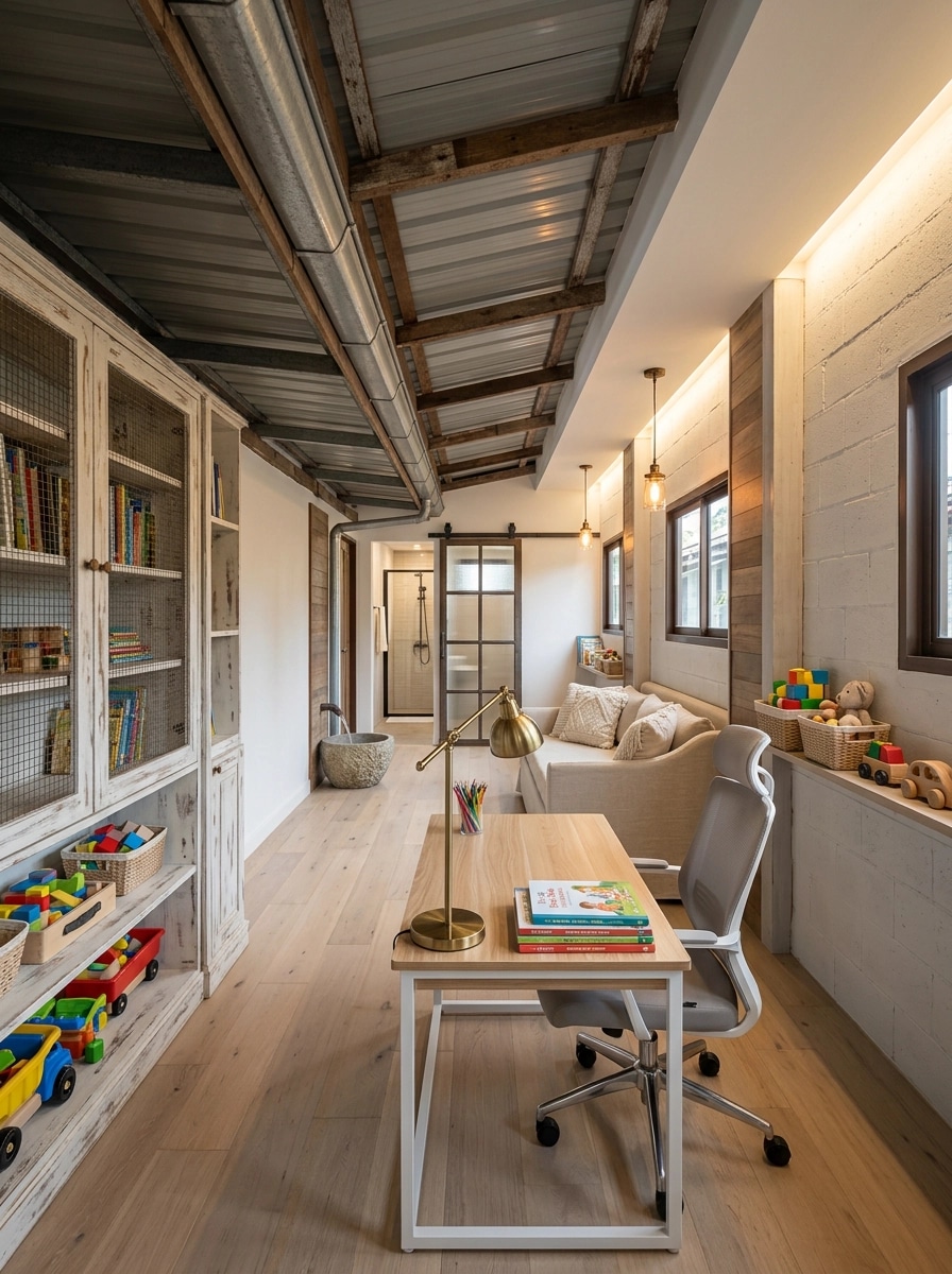 Interior design in Modern Farmhouse style — home_office by GenRoom AI