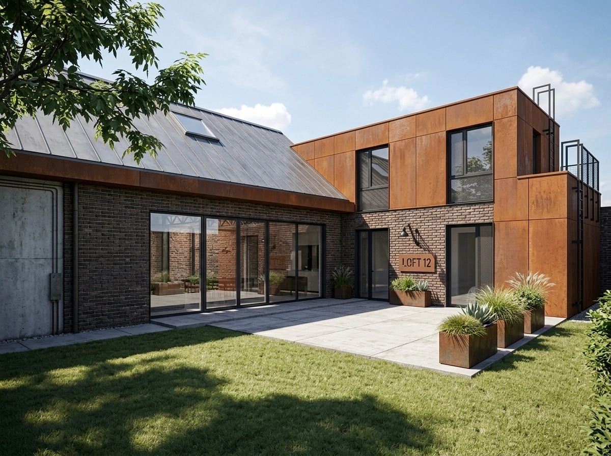 Facade design in Loft Facade style — photo by GenRoom AI