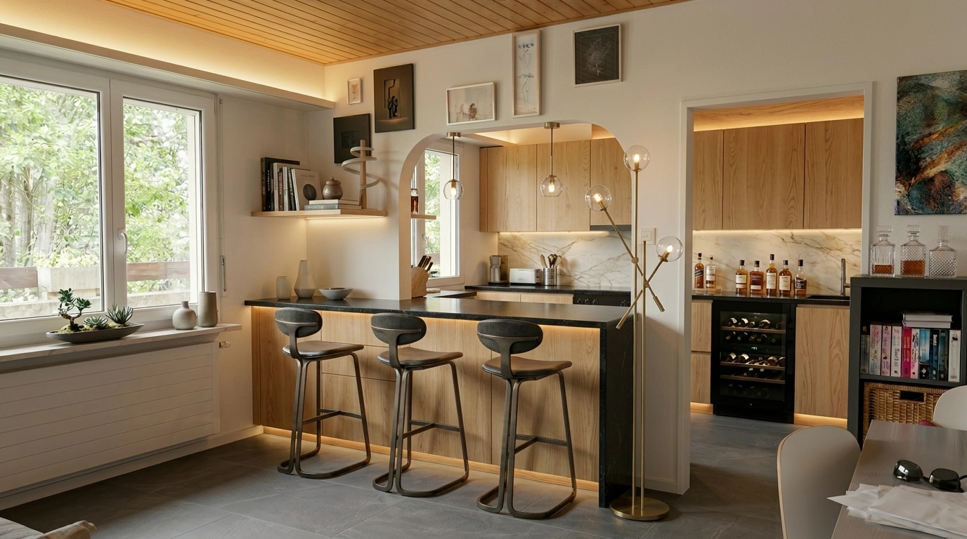 Interior design in Coastal / Hamptons style — Kitchen by GenRoom AI