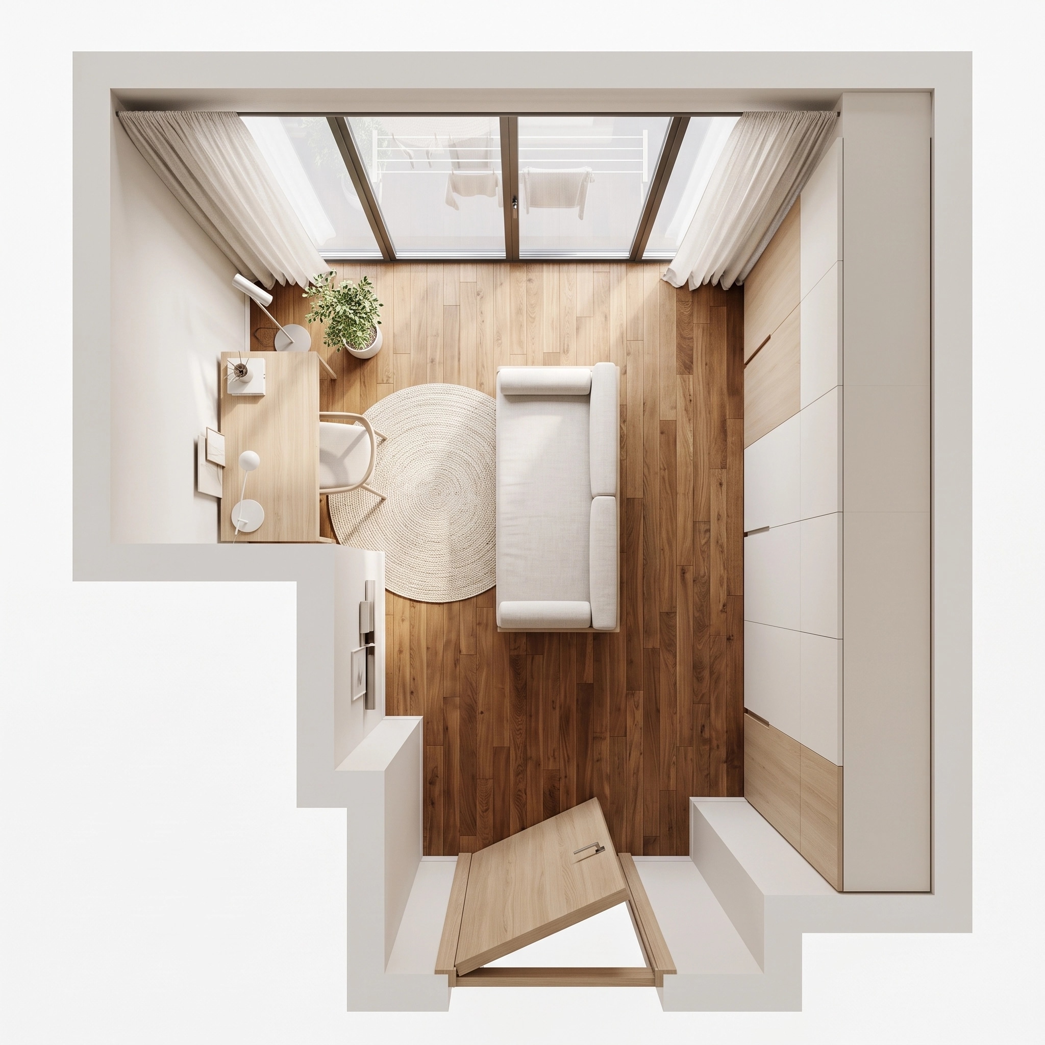 Interior design in Minimalism style — Living Room by GenRoom AI