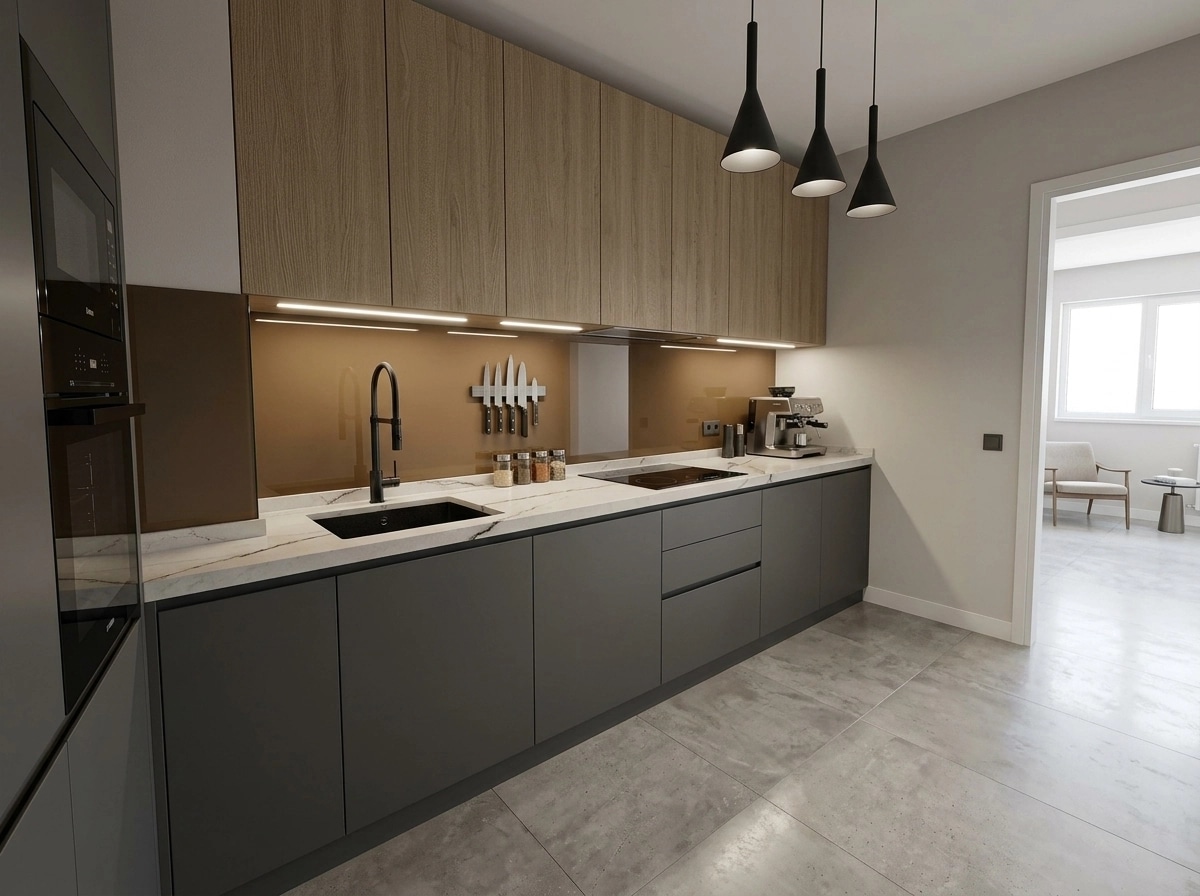 Kitchen interior in Contemporary style — photo by GenRoom AI