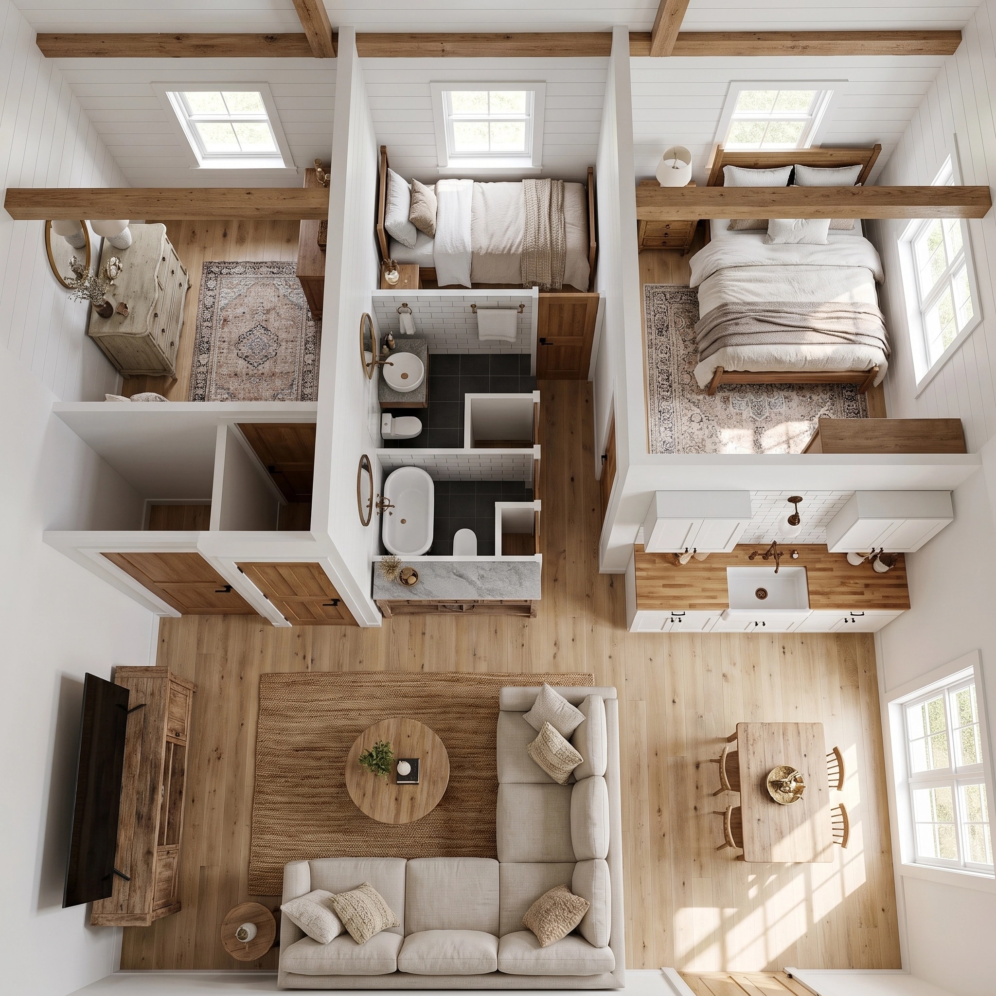 Modern Farmhouse Living Room design — interior photo by GenRoom AI