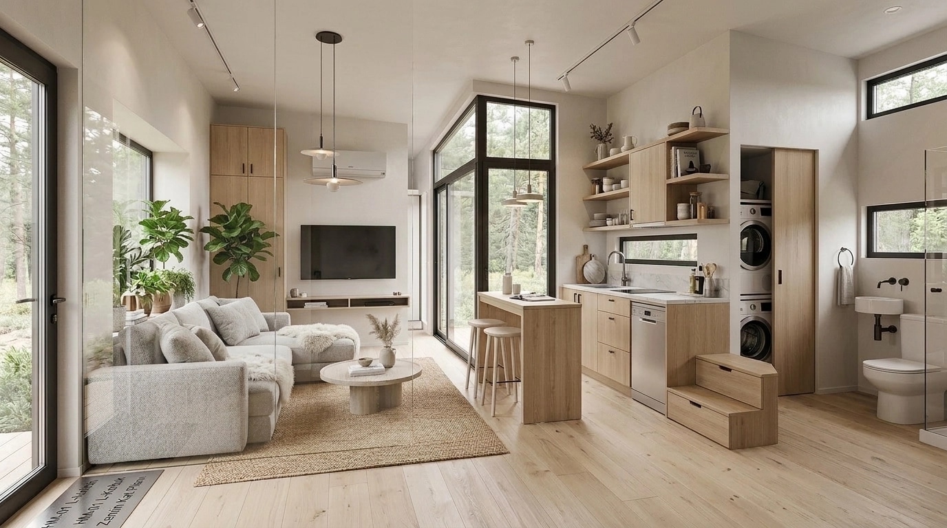 Interior design in Scandinavian style — studio by GenRoom AI