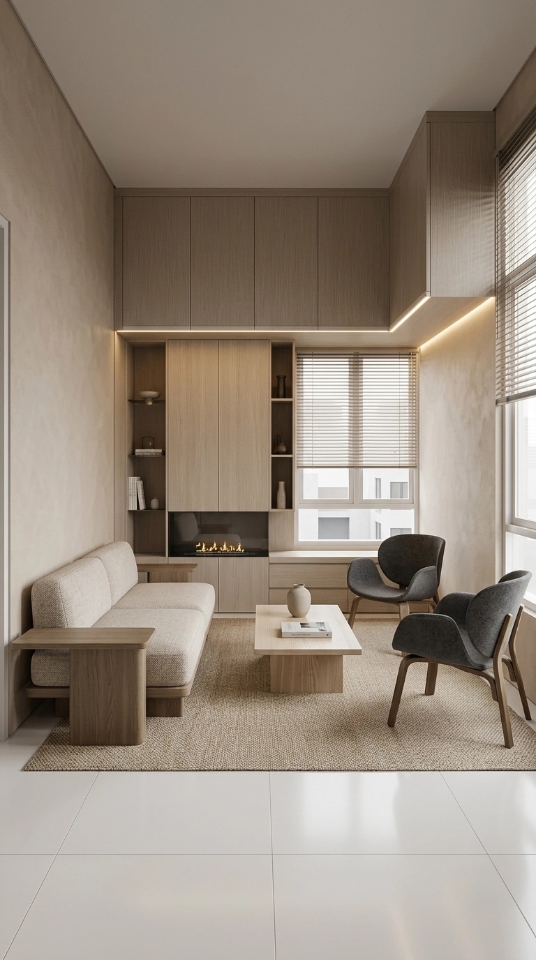 Minimalism Living Room design — interior photo by GenRoom AI