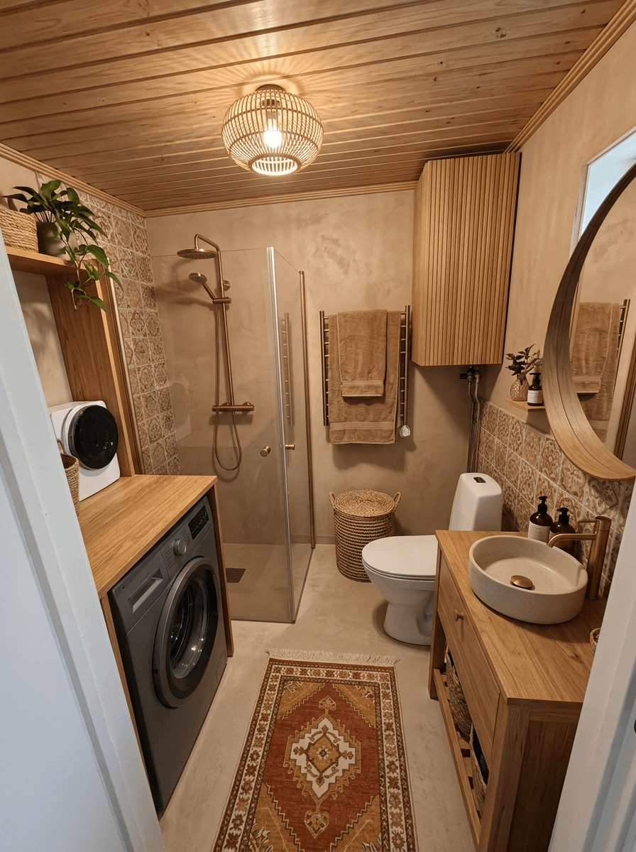 Interior design in Bohemian style — Bathroom by GenRoom AI