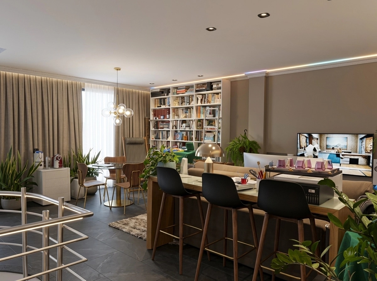 Interior design in Contemporary style — Living Room by GenRoom AI