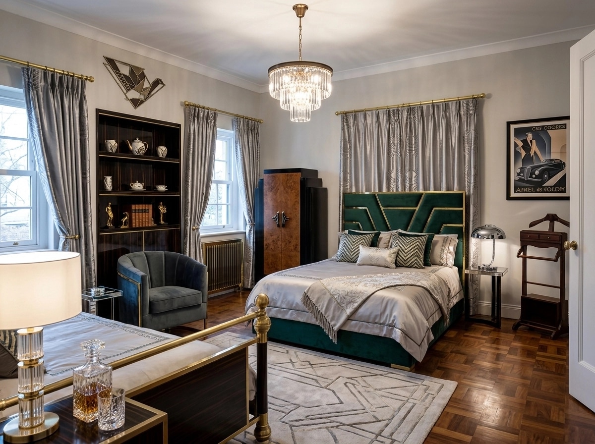 Art Deco Bedroom design — interior photo by GenRoom AI