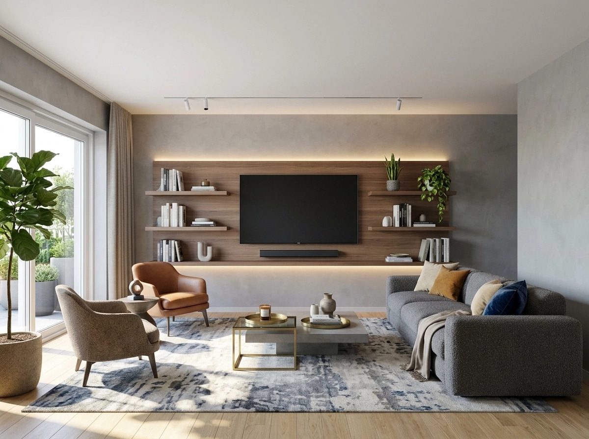 Interior design in Contemporary style — Living Room by GenRoom AI