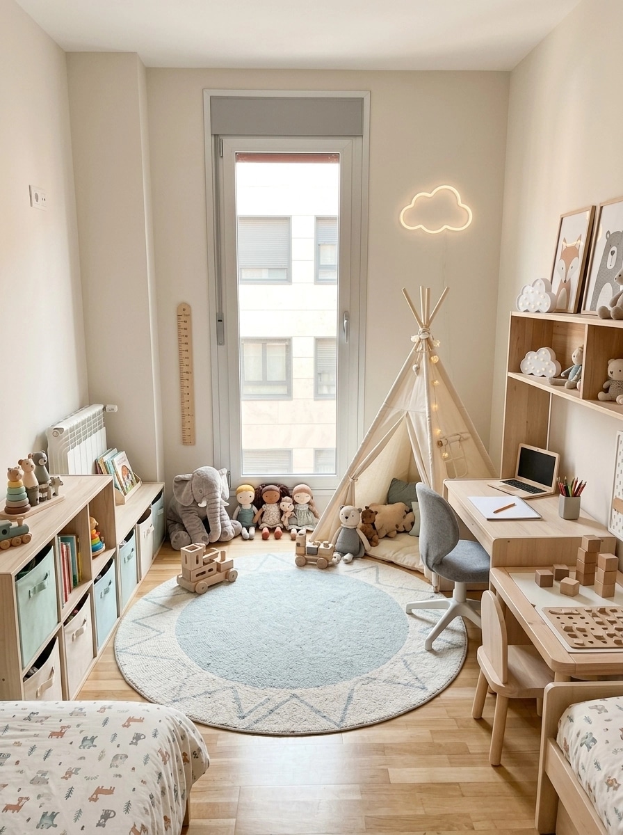 Scandinavian Kids Room design — interior photo by GenRoom AI