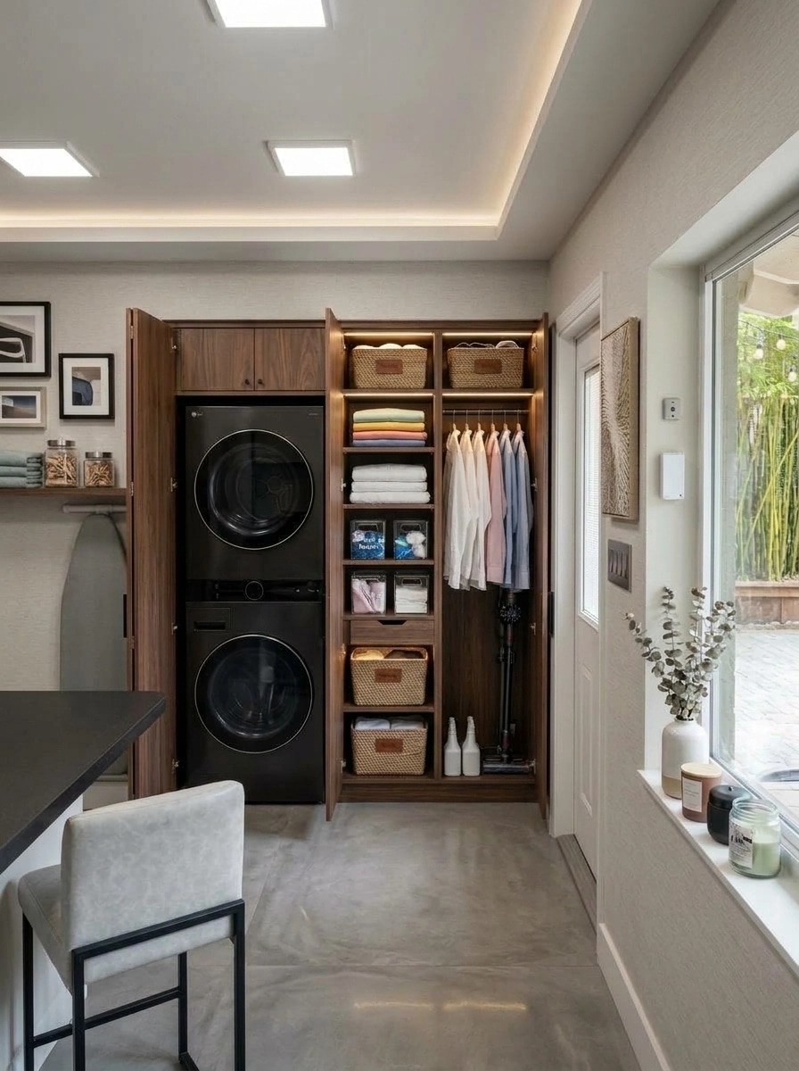 Interior design in Contemporary style — laundry by GenRoom AI