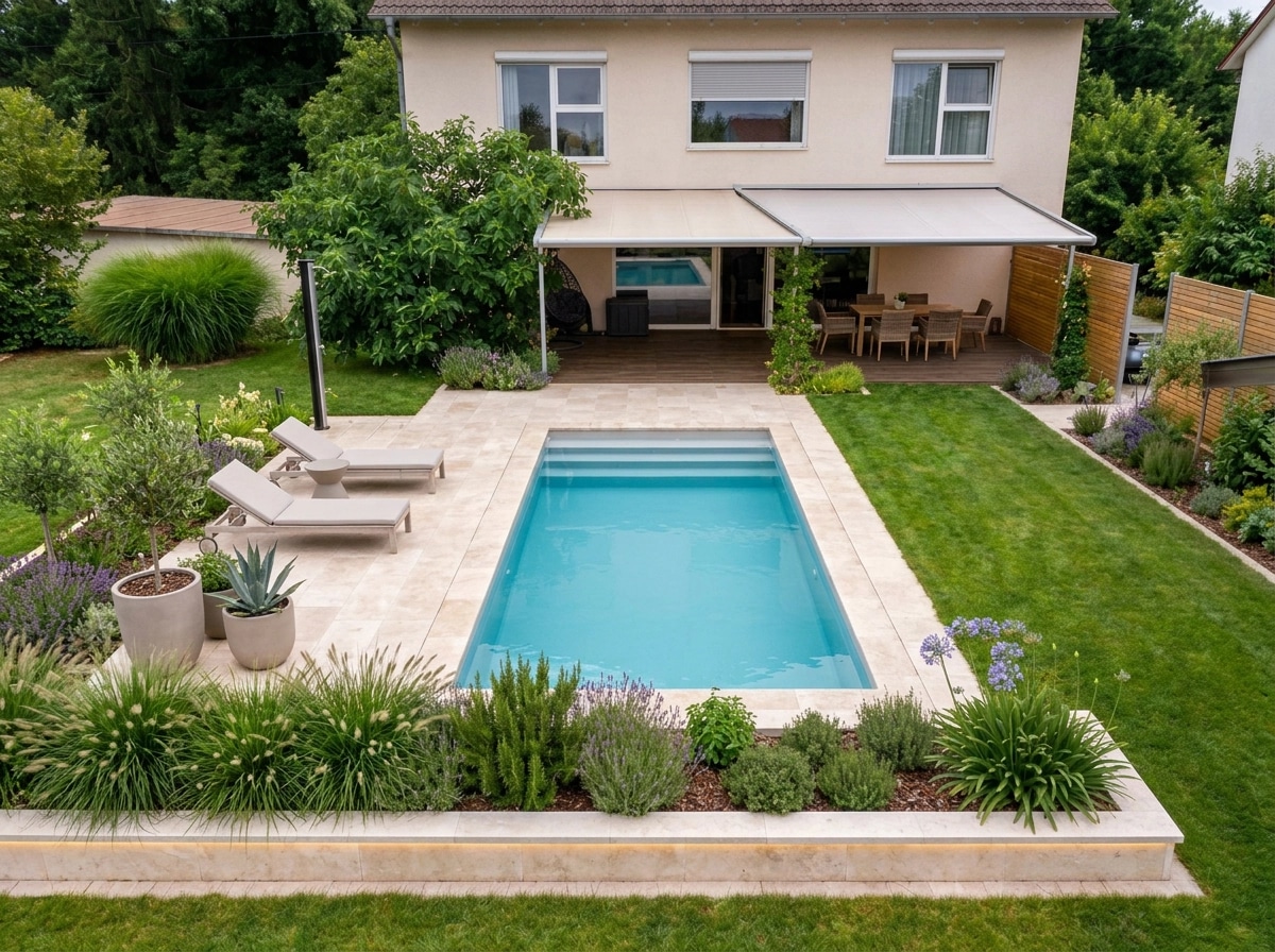 Landscape design in Scandinavian Garden style — Yard by GenRoom AI