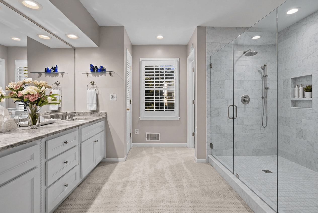 Contemporary Bathroom design — interior photo by GenRoom AI