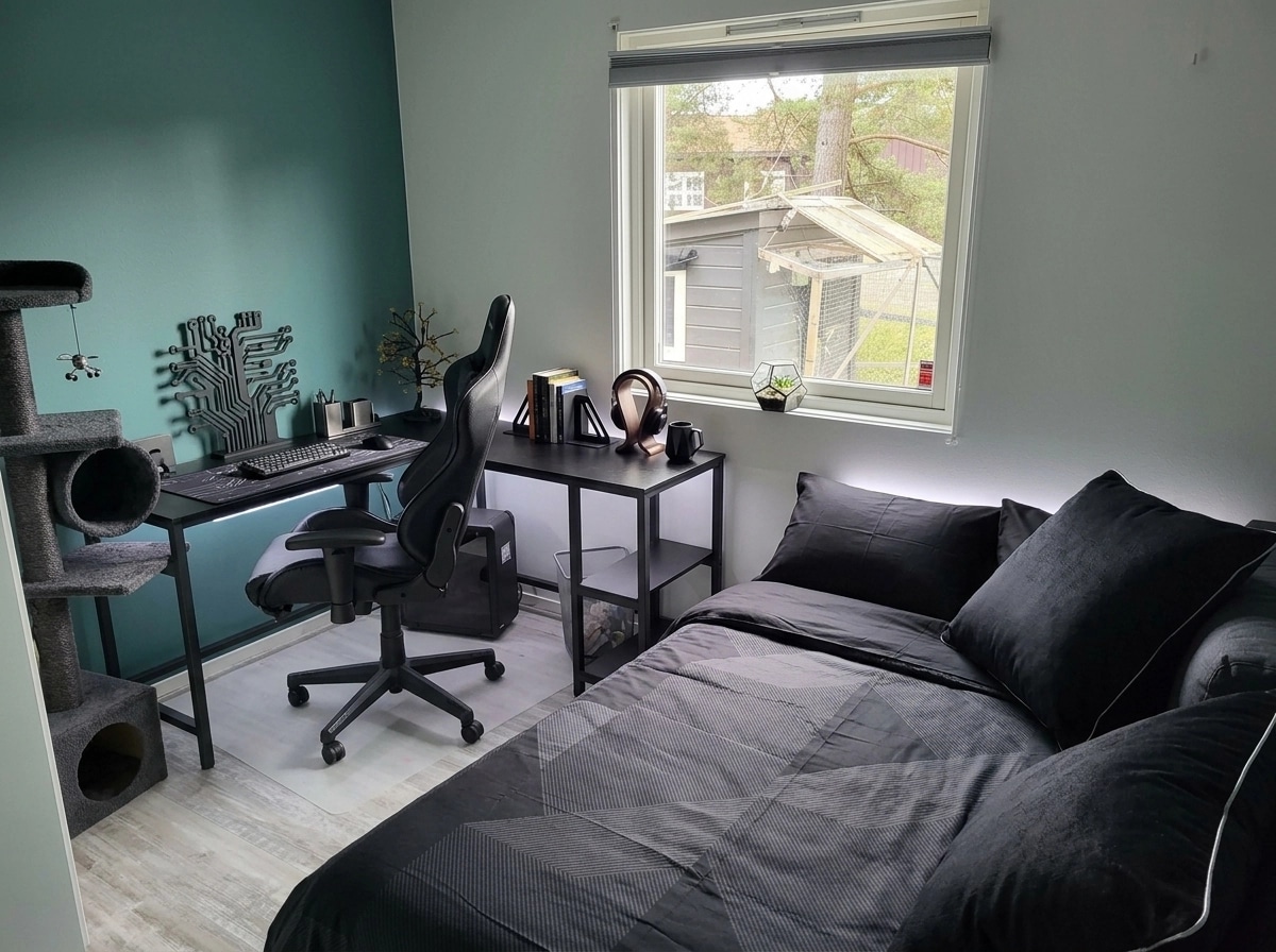 Blacktec Bedroom design — interior photo by GenRoom AI