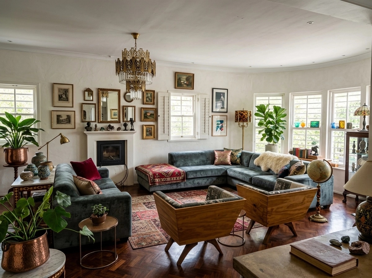 Interior design in Eclectic style — Living Room by GenRoom AI