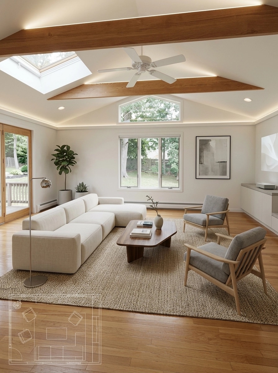 Minimalism Living Room design — interior photo by GenRoom AI
