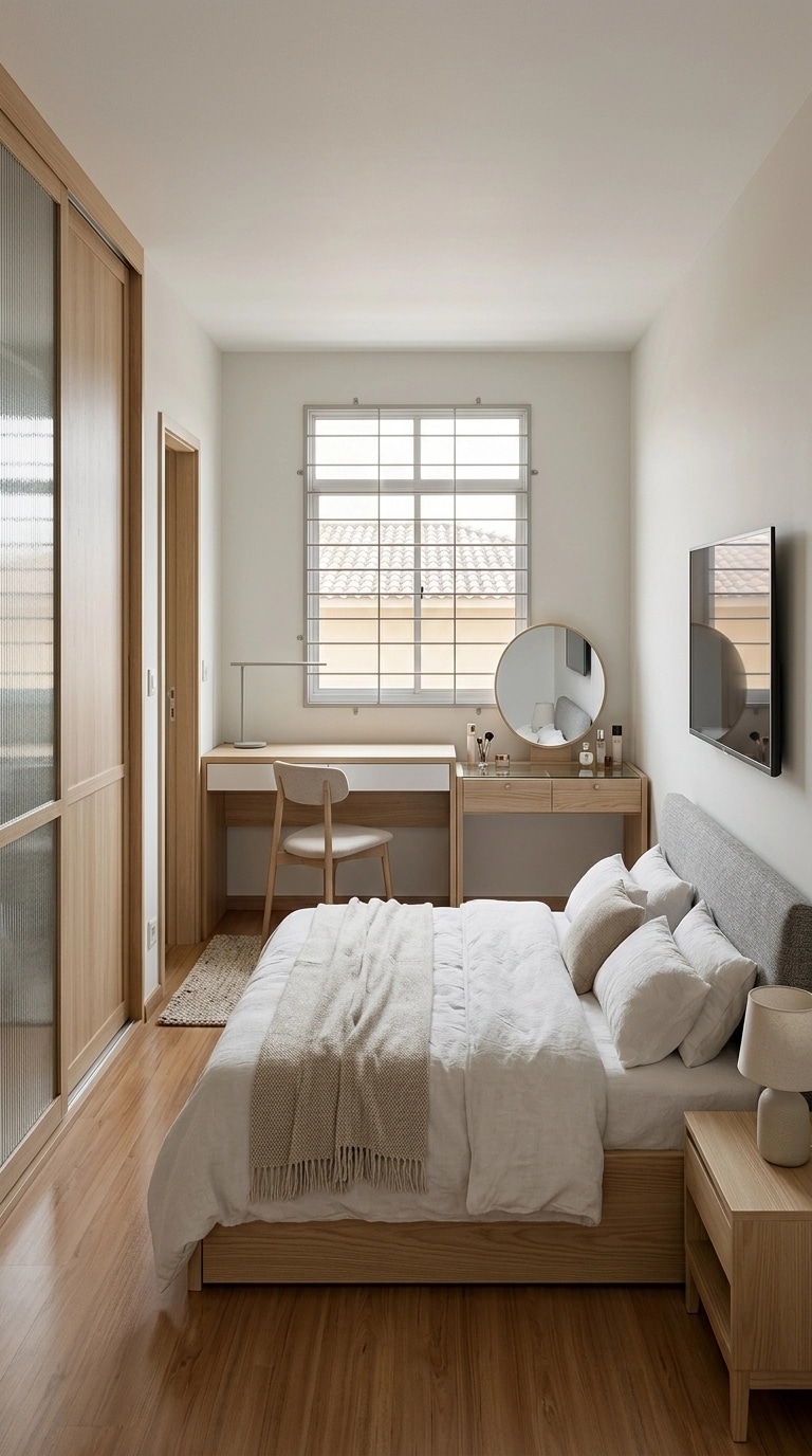 Scandinavian Bedroom design — interior photo by GenRoom AI