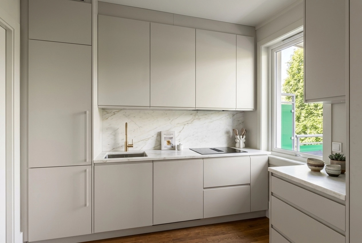 Minimalism Kitchen design — interior photo by GenRoom AI