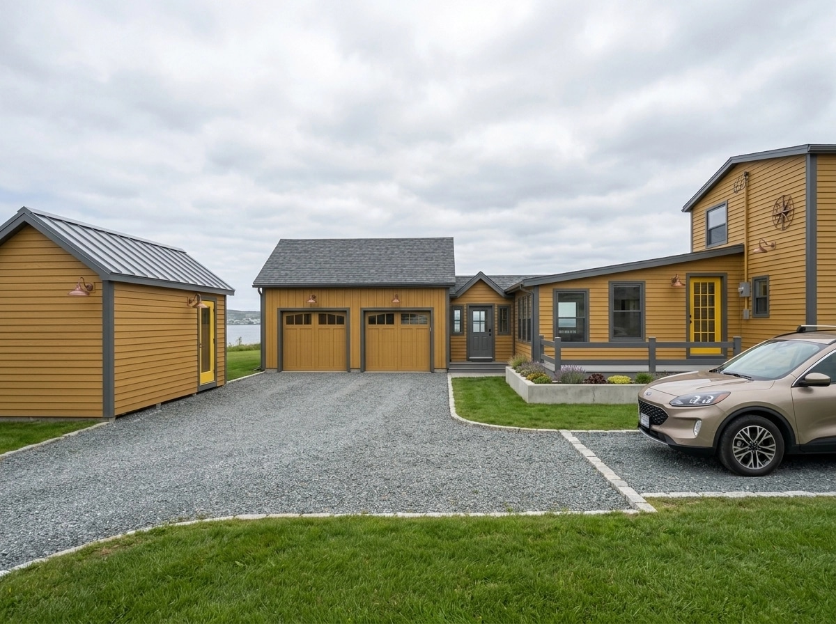 Facade design in Barnhouse Facade style — photo by GenRoom AI