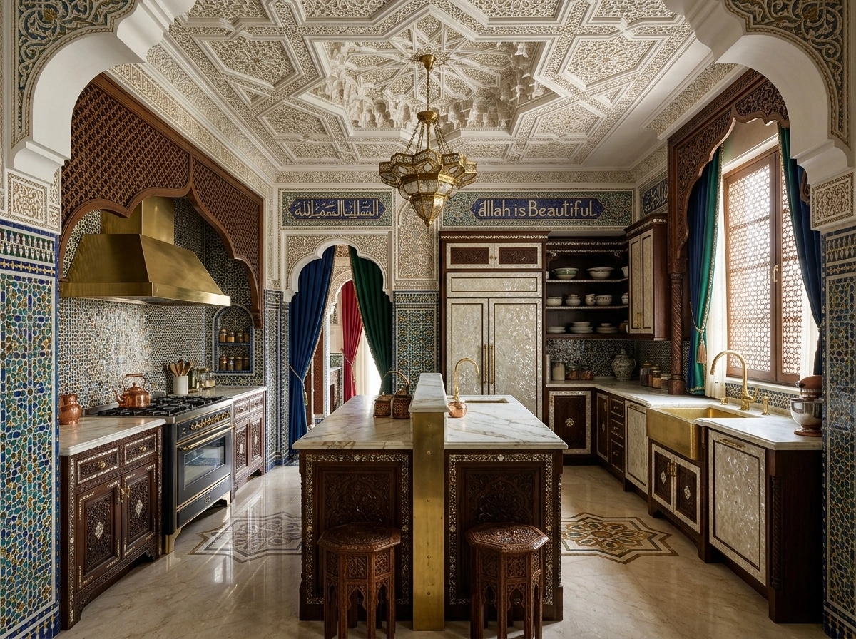 Interior design in Islamic Geometric style — Kitchen by GenRoom AI