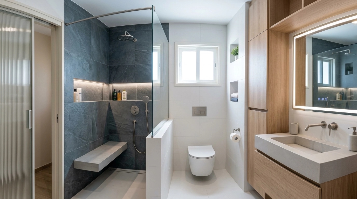 Bathroom interior in no_style style — photo by GenRoom AI