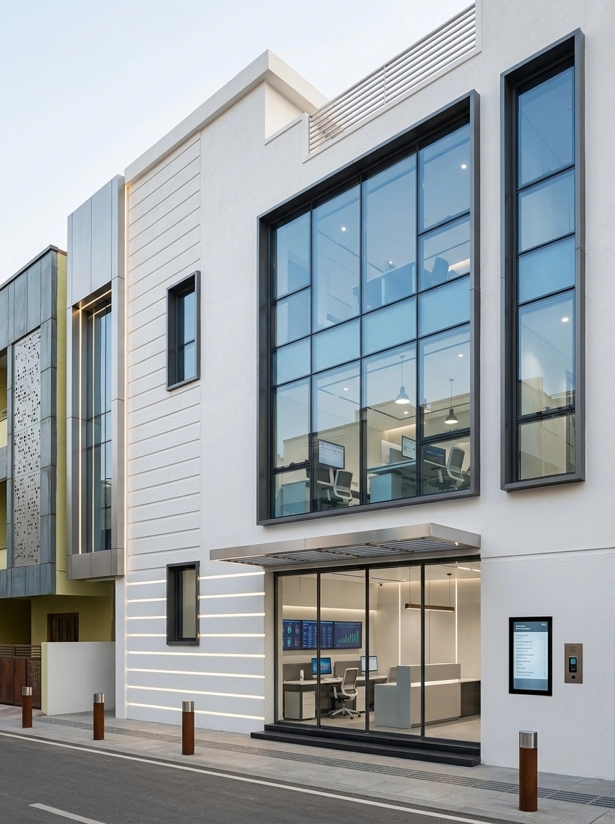 Hi-Tech Facade Façade design — facade photo by GenRoom AI