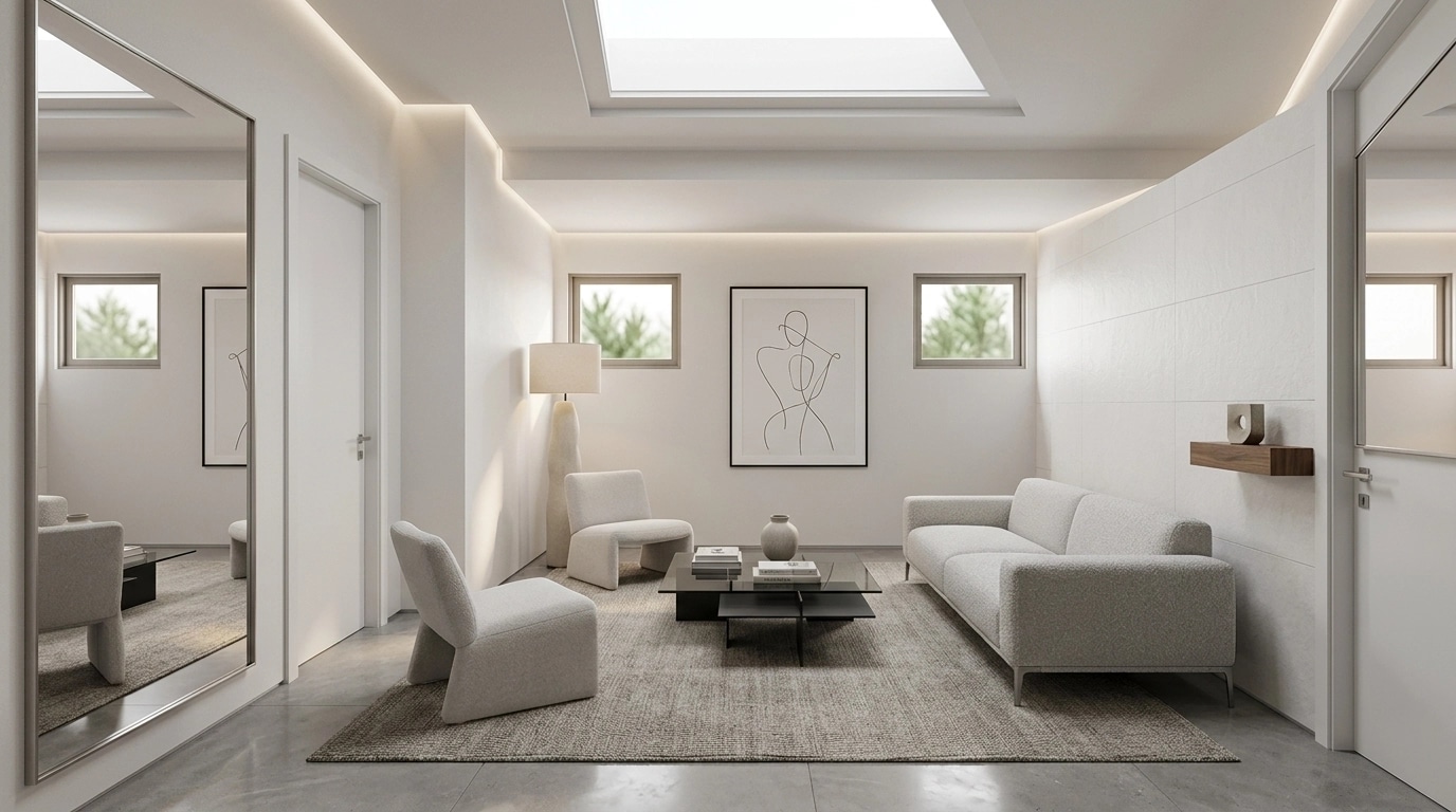 Minimalism Living Room design — interior photo by GenRoom AI