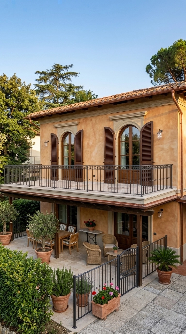 Facade design in Italian Villa Facade style — Facade by GenRoom AI