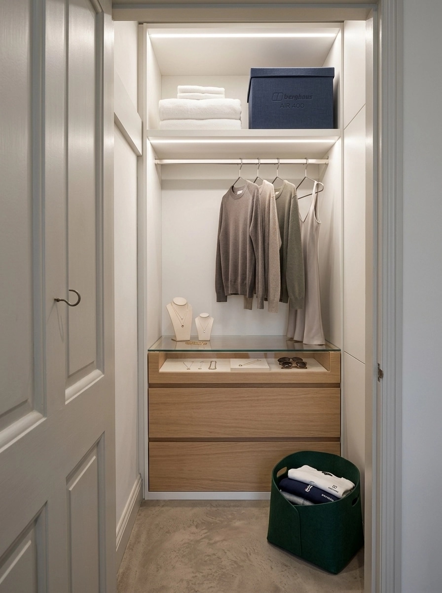 Interior design in Minimalism style — wardrobe by GenRoom AI
