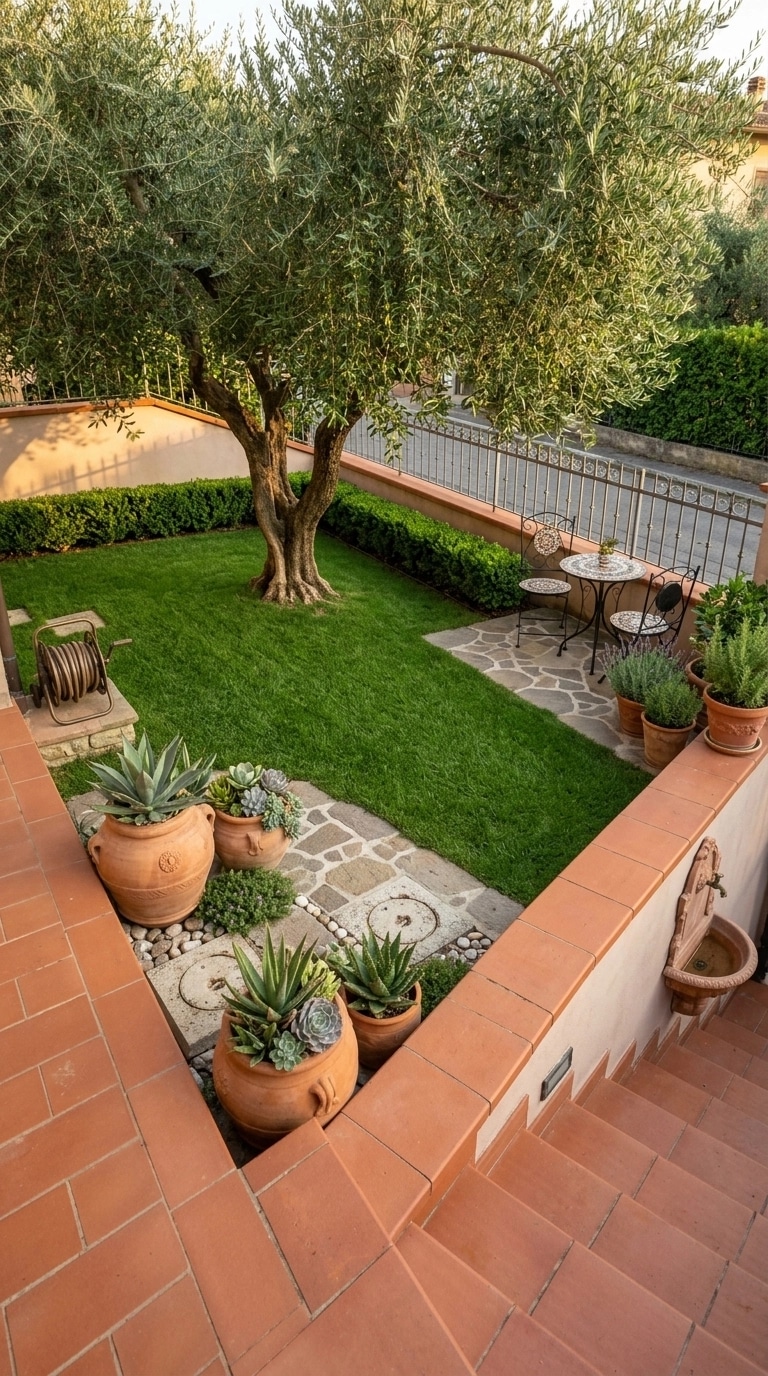 Landscape design in Mediterranean Yard style — Yard by GenRoom AI