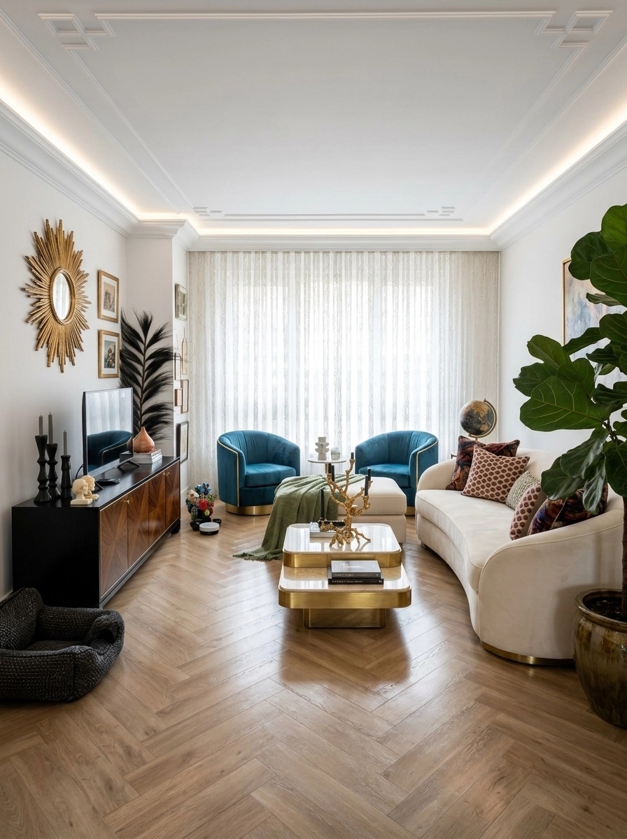 Art Deco Living Room design — interior photo by GenRoom AI