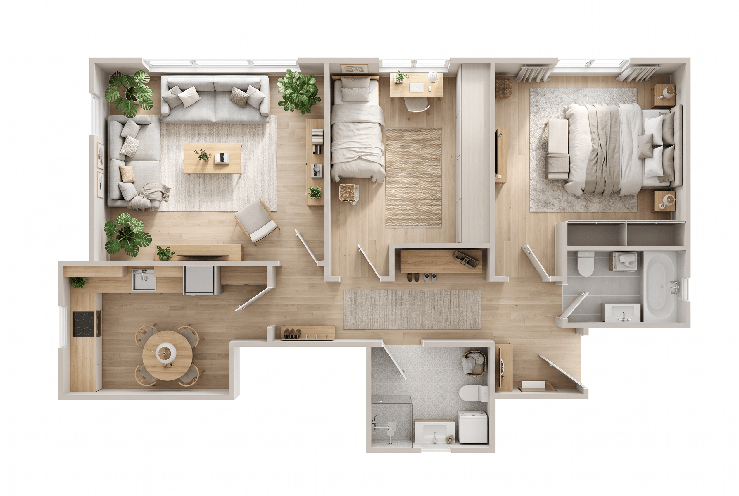 Interior design in Scandinavian style — Living Room by GenRoom AI