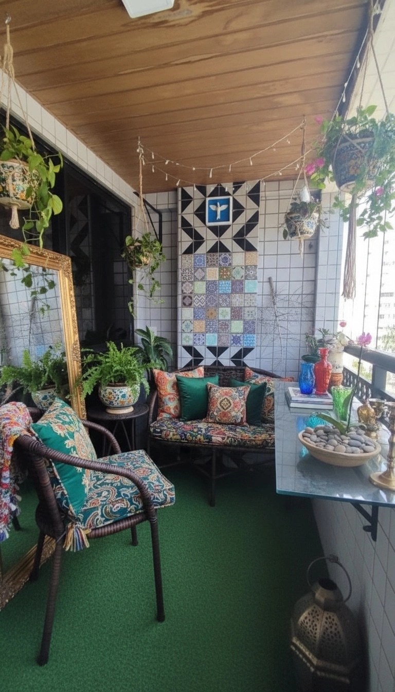 Interior design in Maximalist style — balcony by GenRoom AI