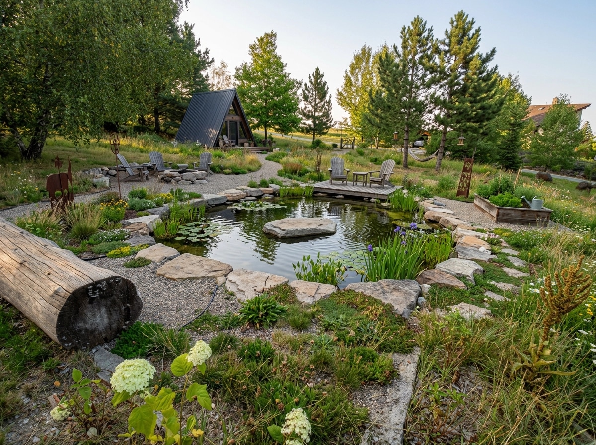Landscape design in Eco Natural Garden style — Yard by GenRoom AI