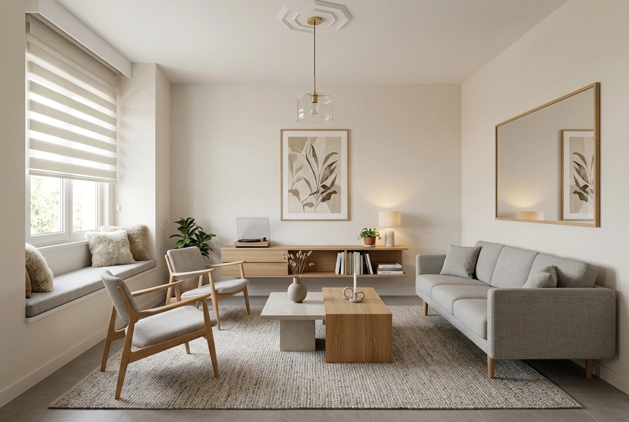 Scandinavian Living Room design — interior photo by GenRoom AI