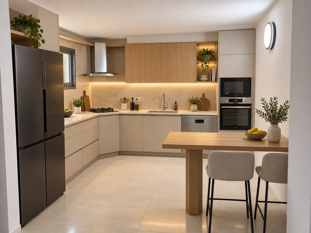 Kitchen interior in Minimalism style — photo by GenRoom AI