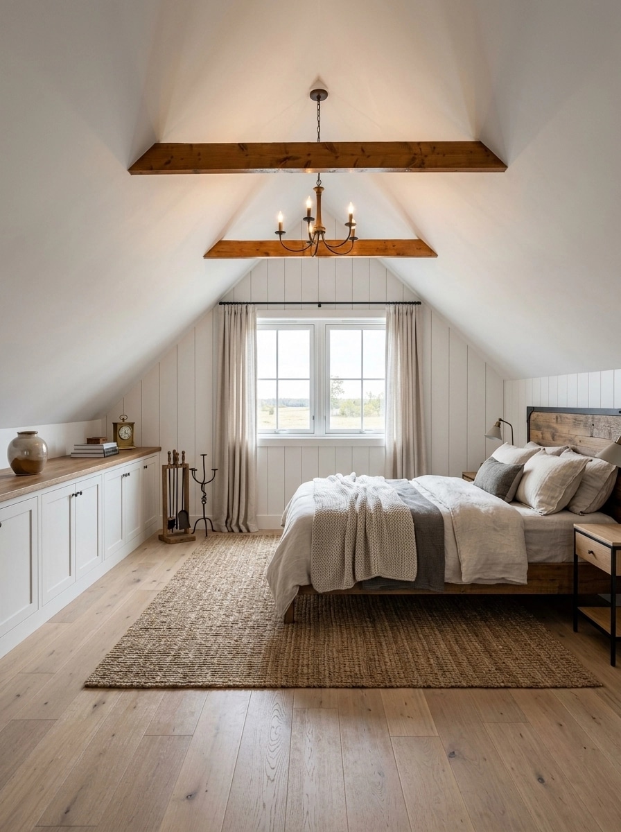 Modern Farmhouse Bedroom design — interior photo by GenRoom AI