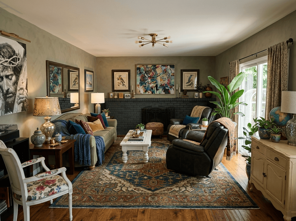 Interior design in Eclectic style — Living Room by GenRoom AI
